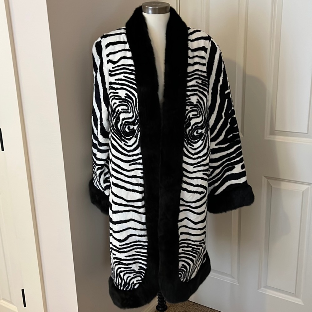 Beautiful fur leopard coat
